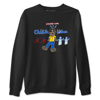 Air Jordan 1 Travis x Scott x Canary shirt to match jordans Chillin Vibes sneaker tees Air Jordan 1 Travis Scott Canary SNRT Sneaker Release Tees unisex cotton Black 2 crew neck shirt