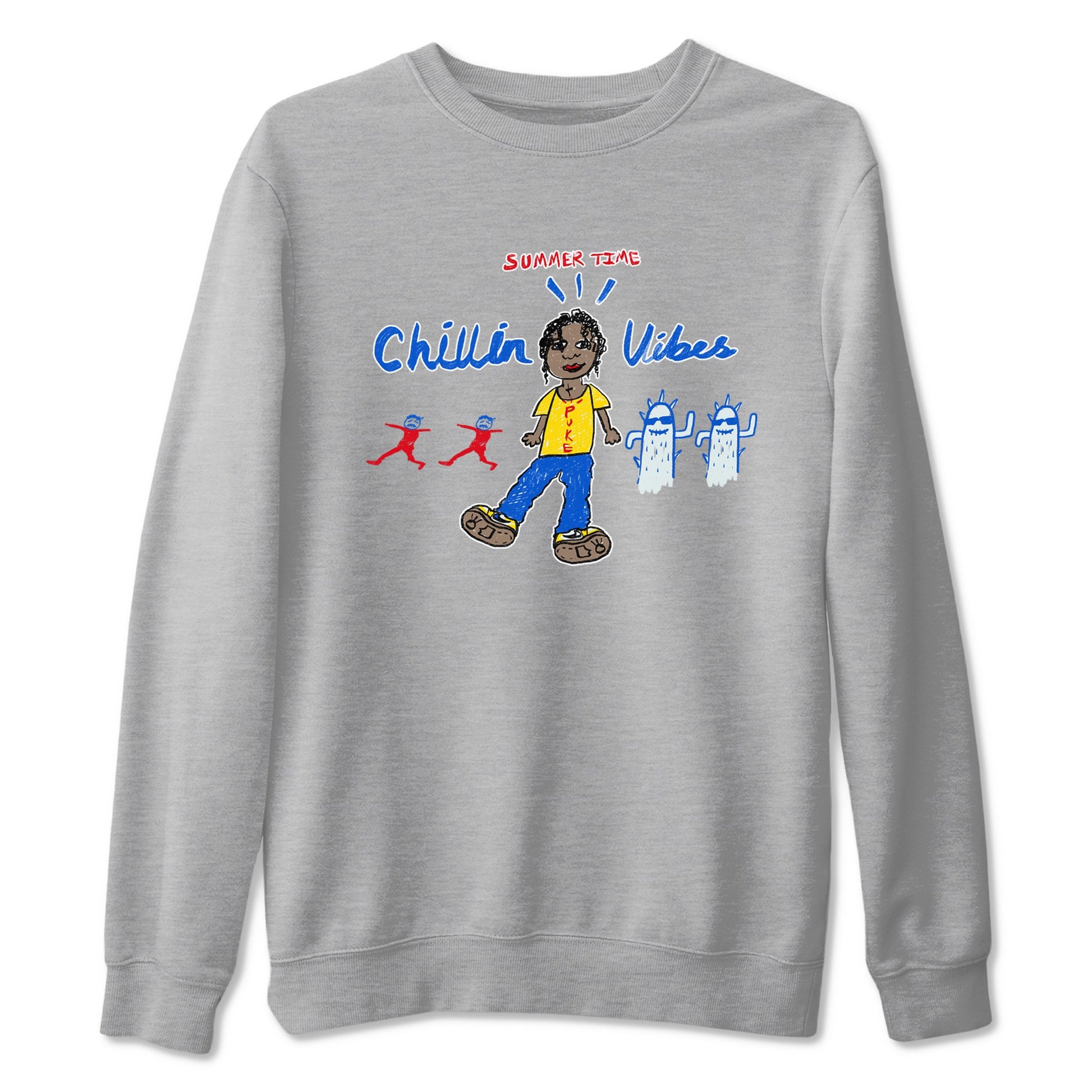 Air Jordan 1 Travis x Scott x Canary shirt to match jordans Chillin Vibes sneaker tees Air Jordan 1 Travis Scott Canary SNRT Sneaker Release Tees unisex cotton Heather Grey 2 crew neck shirt