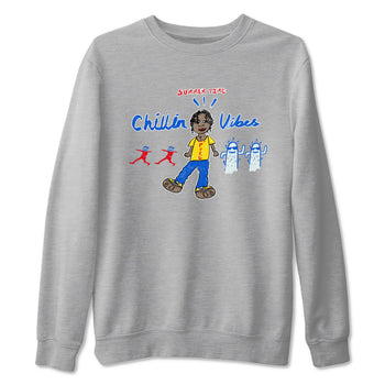 Air Jordan 1 Travis x Scott x Canary shirt to match jordans Chillin Vibes sneaker tees Air Jordan 1 Travis Scott Canary SNRT Sneaker Release Tees unisex cotton Heather Grey 2 crew neck shirt