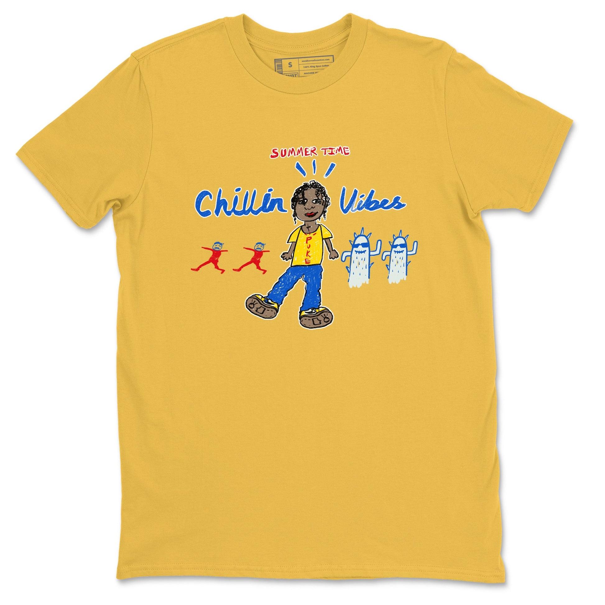 Air Jordan 1 Travis x Scott x Canary shirt to match jordans Chillin Vibes sneaker tees Air Jordan 1 Travis Scott Canary SNRT Sneaker Release Tees unisex cotton Daisy 2 crew neck shirt