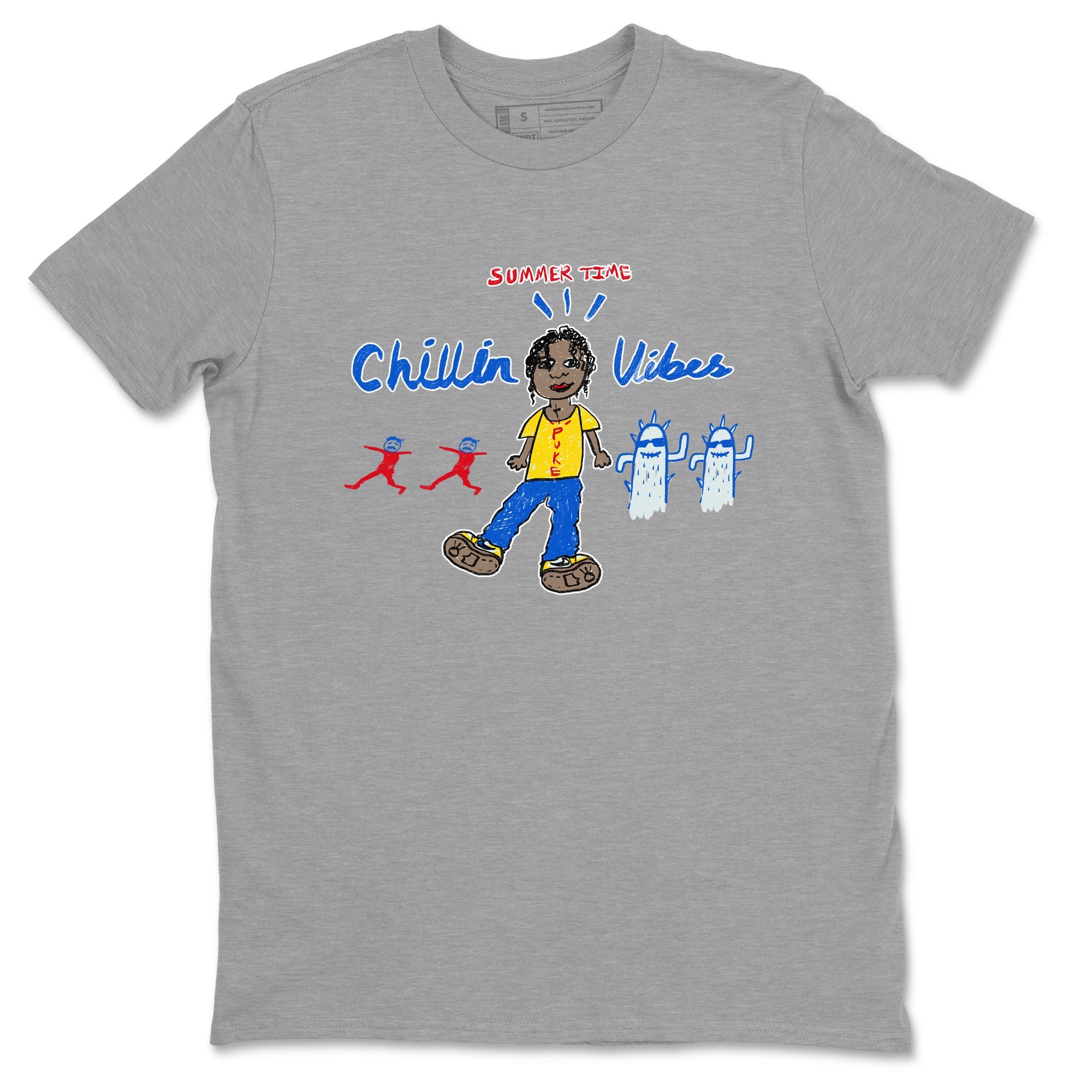 Air Jordan 1 Travis x Scott x Canary shirt to match jordans Chillin Vibes sneaker tees Air Jordan 1 Travis Scott Canary SNRT Sneaker Release Tees unisex cotton Heather Grey 2 crew neck shirt