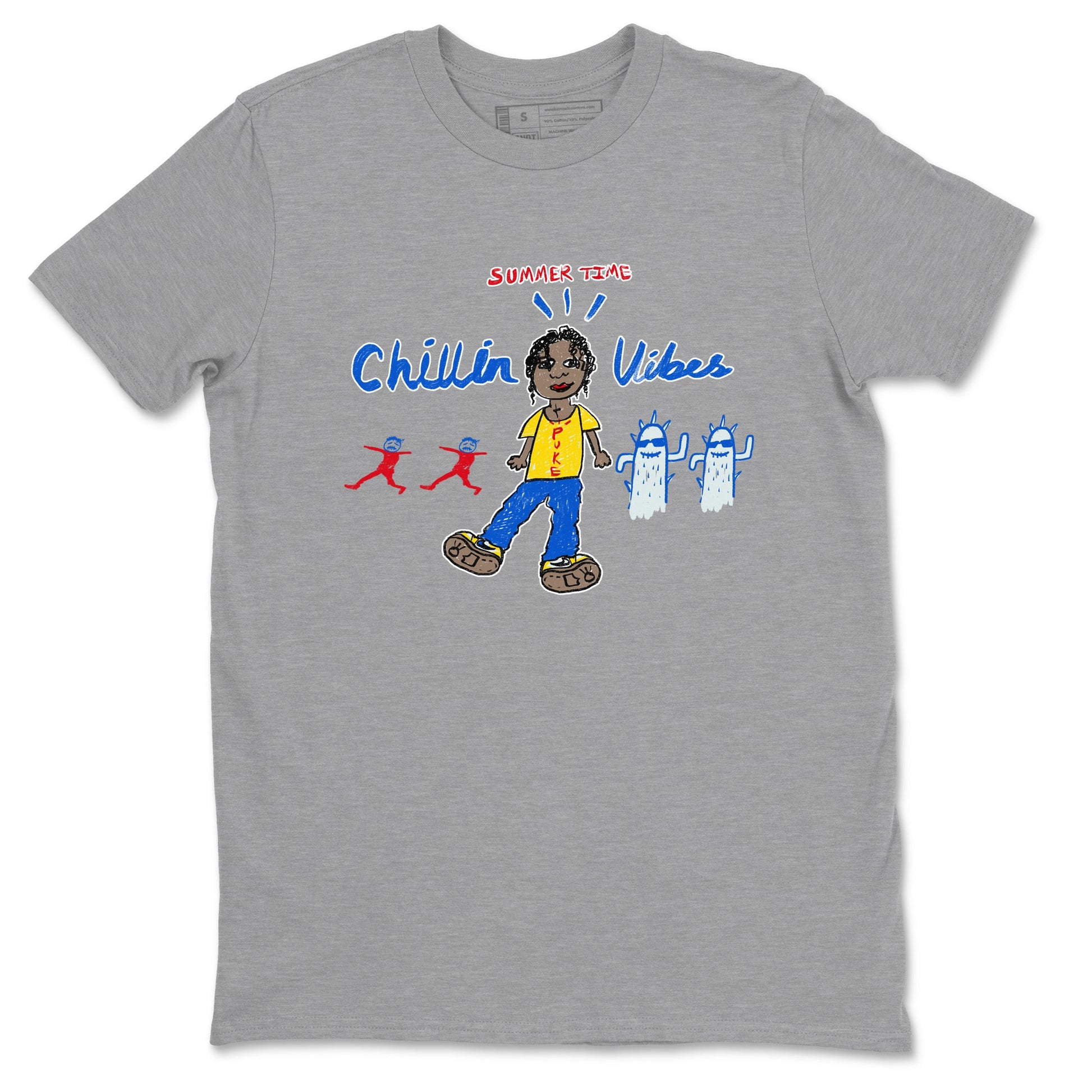 Air Jordan 1 Travis x Scott x Canary shirt to match jordans Chillin Vibes sneaker tees Air Jordan 1 Travis Scott Canary SNRT Sneaker Release Tees unisex cotton Heather Grey 2 crew neck shirt