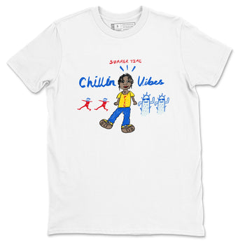 Air Jordan 1 Travis x Scott x Canary shirt to match jordans Chillin Vibes sneaker tees Air Jordan 1 Travis Scott Canary SNRT Sneaker Release Tees unisex cotton White 2 crew neck shirt