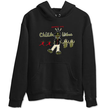 1s Travis Scott Medium Olive shirts to match jordans Chillin Vibes sneaker match tees Air Jordan 1 Travis Scott Medium Olive SNRT Sneaker Release Tees unisex cotton Black 2 crew neck shirts