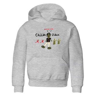 1s Travis Scott Medium Olive shirts to match jordans Chillin Vibes sneaker match tees Air Jordan 1 Travis Scott Medium Olive SNRT Sneaker Release Tees Youth Baby Heather Grey 2 crew neck shirts
