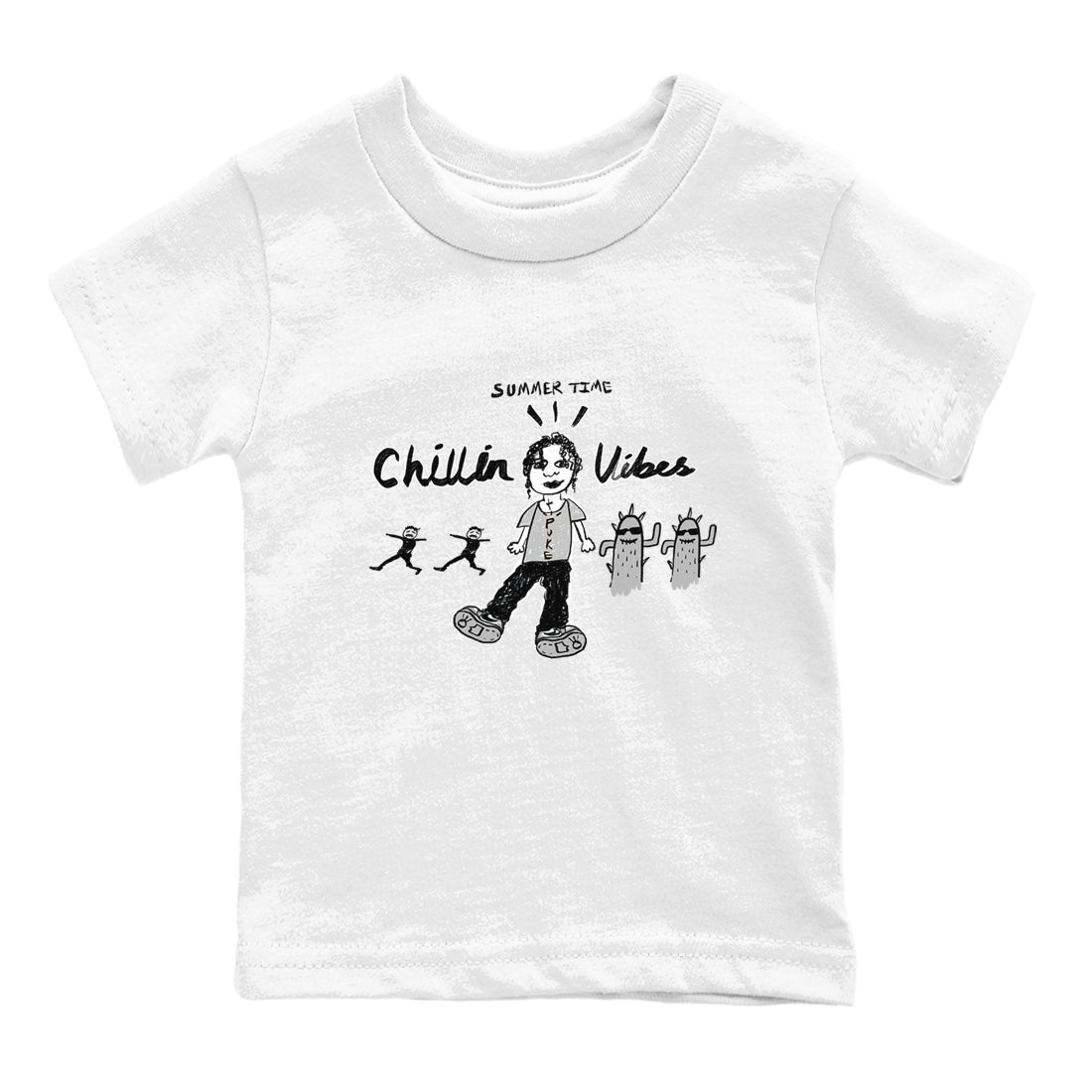 1s Wolf Grey shirts to match jordans Chillin Vibes sneaker match tees Air Jordan 1 Wolf Grey SNRT Sneaker Tees streetwear brand Baby and Youth White 2 cotton tee