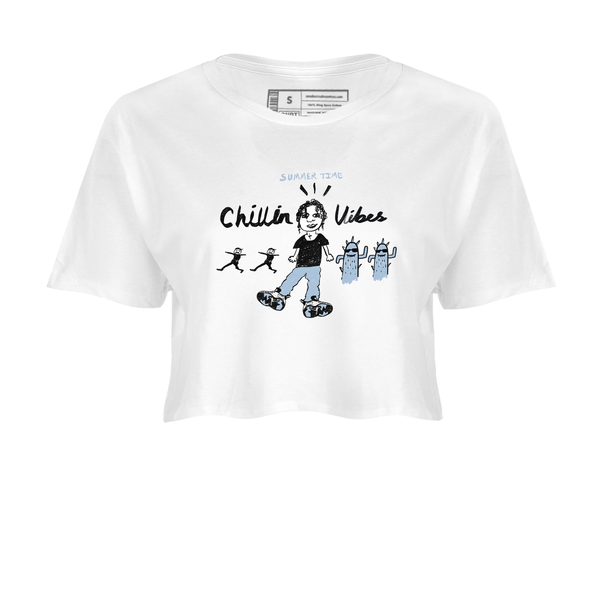 6s White Black shirt to match jordans Chillin Vibes sneaker tees Air Jordan 6 White Black SNRT Sneaker Release Tees White 2 crop length shirt