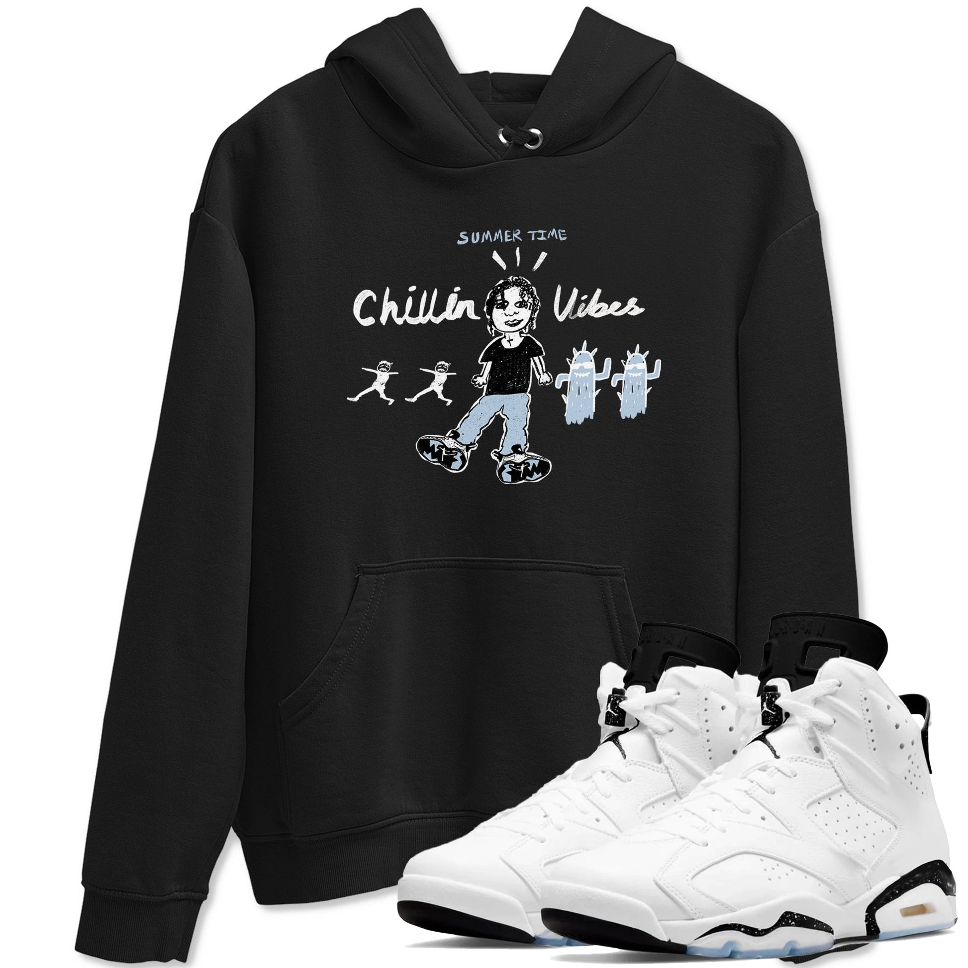 6s White Black shirt to match jordans Chillin Vibes sneaker tees Air Jordan 6 White Black SNRT Sneaker Release Tees unisex cotton Black 1 crew neck shirt