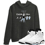 6s White Black shirt to match jordans Chillin Vibes sneaker tees Air Jordan 6 White Black SNRT Sneaker Release Tees unisex cotton Charcoal Heather 1 crew neck shirt