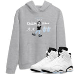 6s White Black shirt to match jordans Chillin Vibes sneaker tees Air Jordan 6 White Black SNRT Sneaker Release Tees unisex cotton Heather Grey 1 crew neck shirt