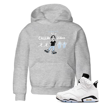 6s White Black shirt to match jordans Chillin Vibes sneaker tees Air Jordan 6 White Black SNRT sneaker release tees baby toddler Heather Grey 1 cotton Shirt