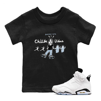 6s White Black shirt to match jordans Chillin Vibes sneaker tees Air Jordan 6 White Black SNRT sneaker release tees baby toddler Black 1 cotton Shirt