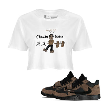 Jordan Jumpman Jack Travis Scott Dark Mocha shirts to match jordans Chillin Vibes sneaker match tees Jordan Jumpman Jack Travis Scott Dark Mocha SNRT Sneaker Release Tees unisex cotton White 1 Crop Shirts
