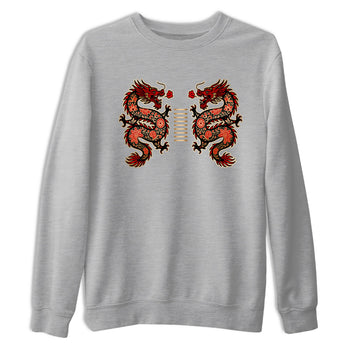 Sneaker match tees – Sneaker Tees To Match Nike KB 9 China Kobe 9 Low Proto EM University Red and Metallic Gold Shoes – Chinese Dragon Tee Heather Grey 2