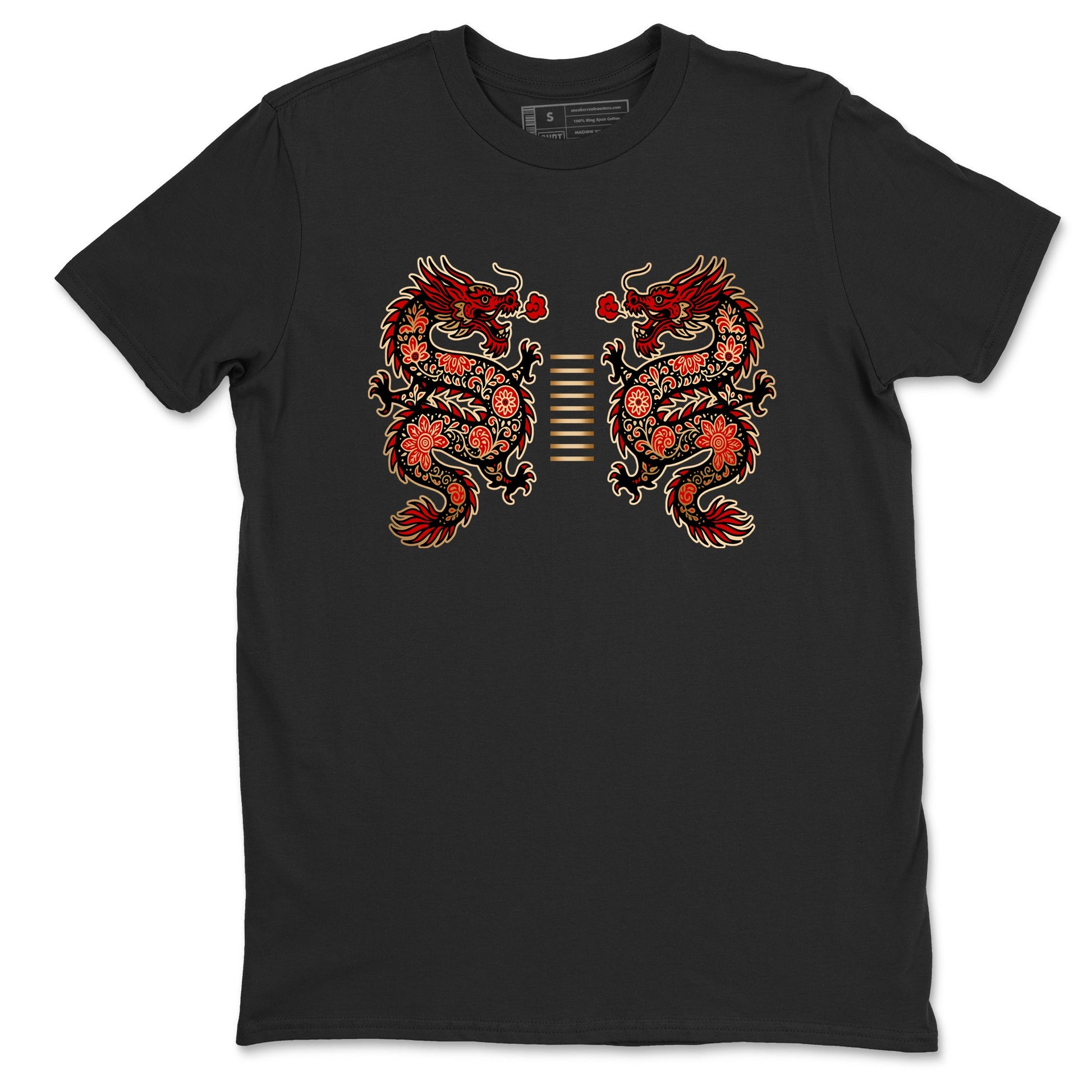 Sneaker match tees – Sneaker Tees To Match Nike KB 9 China Kobe 9 Low Proto EM University Red and Metallic Gold Shoes – Chinese Dragon Tee Black 2