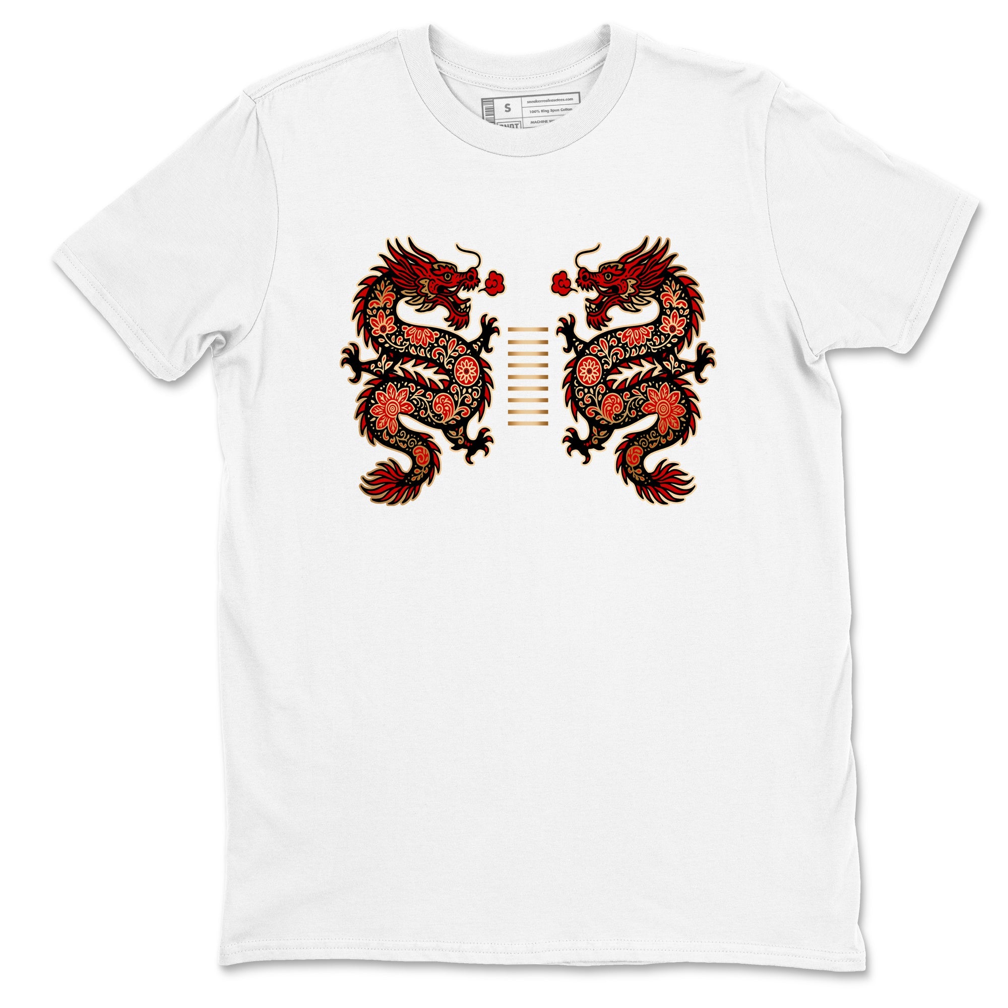 Sneaker match tees – Sneaker Tees To Match Nike KB 9 China Kobe 9 Low Proto EM University Red and Metallic Gold Shoes – Chinese Dragon Tee White 2