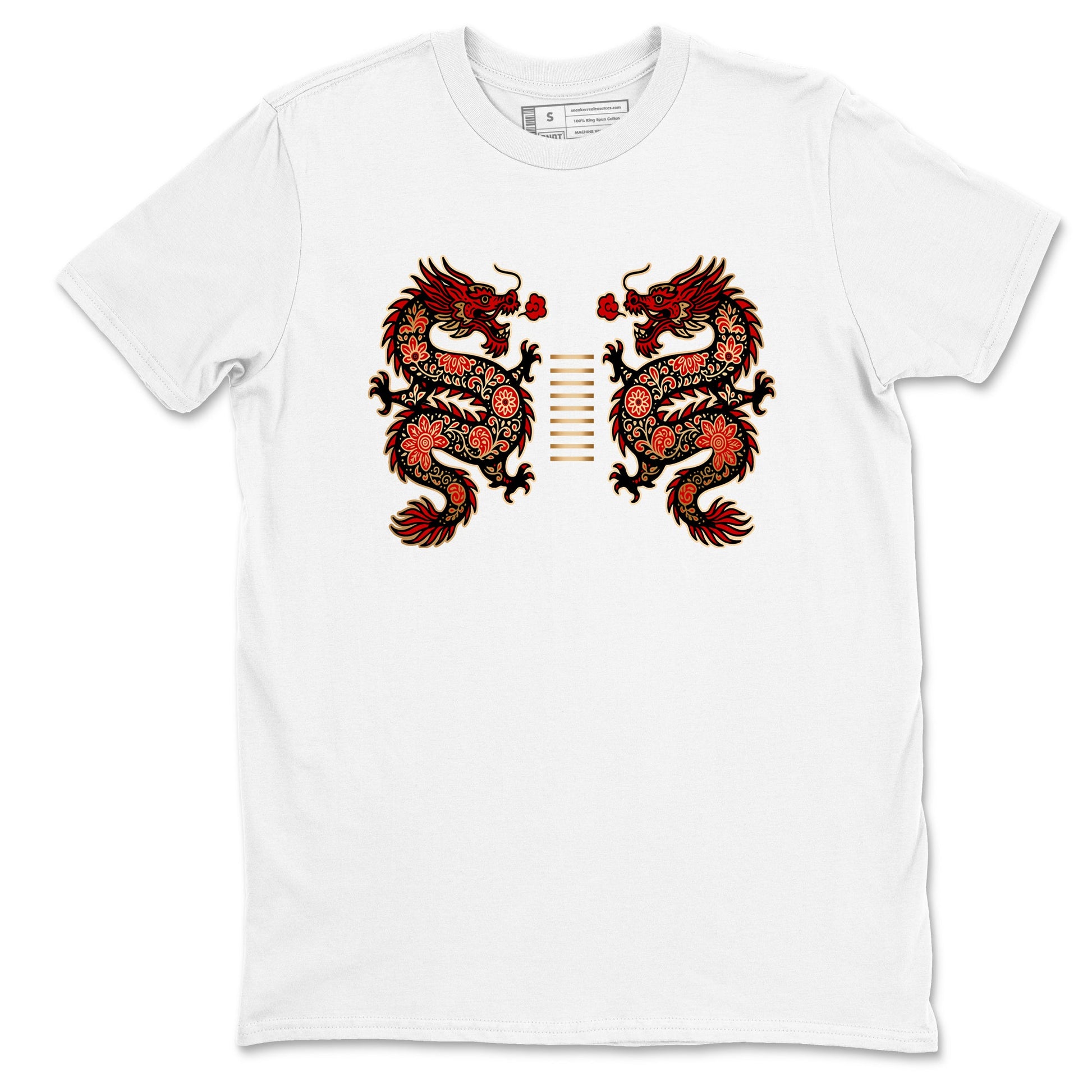 Sneaker match tees – Sneaker Tees To Match Nike KB 9 China Kobe 9 Low Proto EM University Red and Metallic Gold Shoes – Chinese Dragon Tee White 2