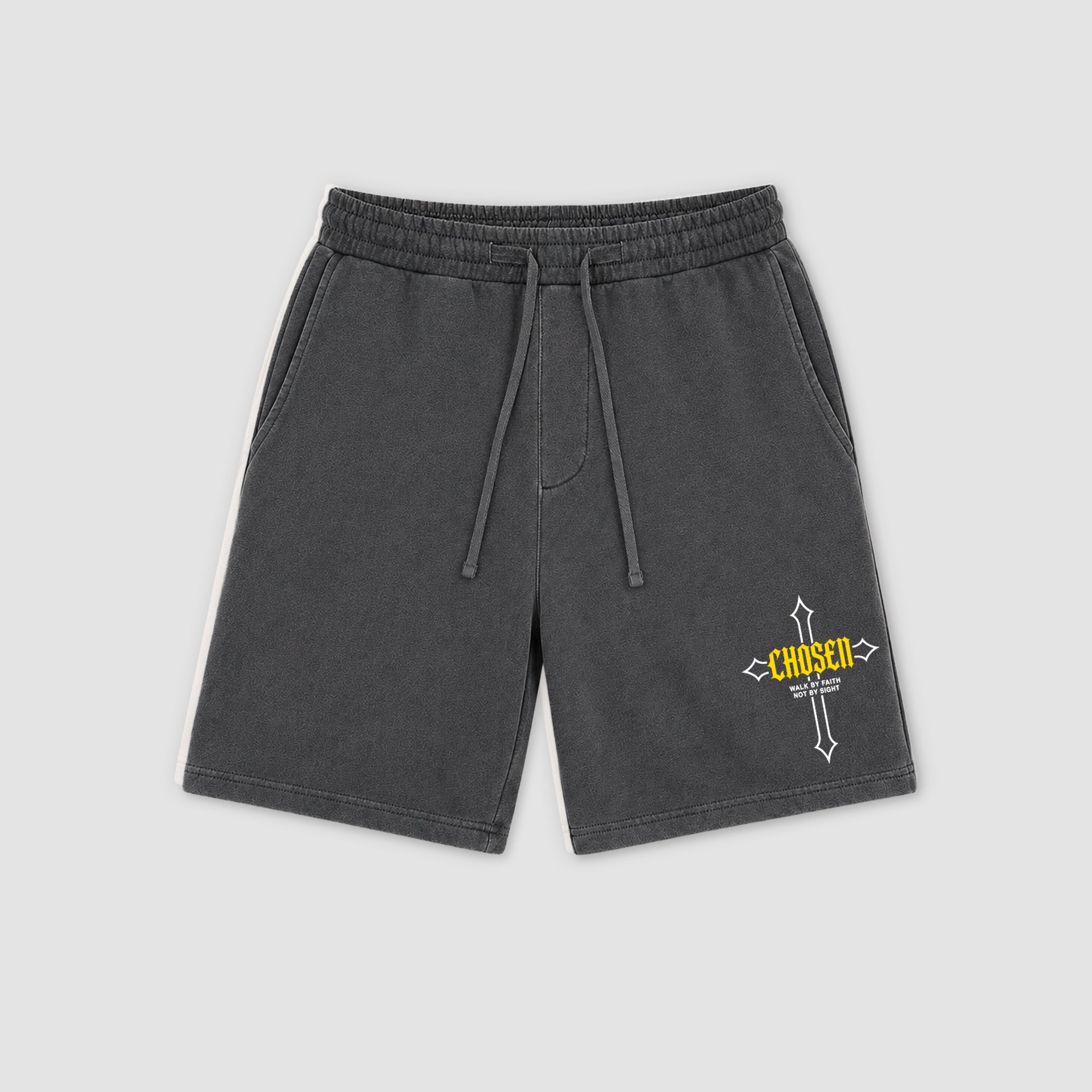 The Chosen Cross graphic fleece shorts deliver a relaxed streetwear look with premium fleece comfort and bold graphic details, designed to match the Air Jordan 4 Tour Yellow and complete your sneaker rotation.