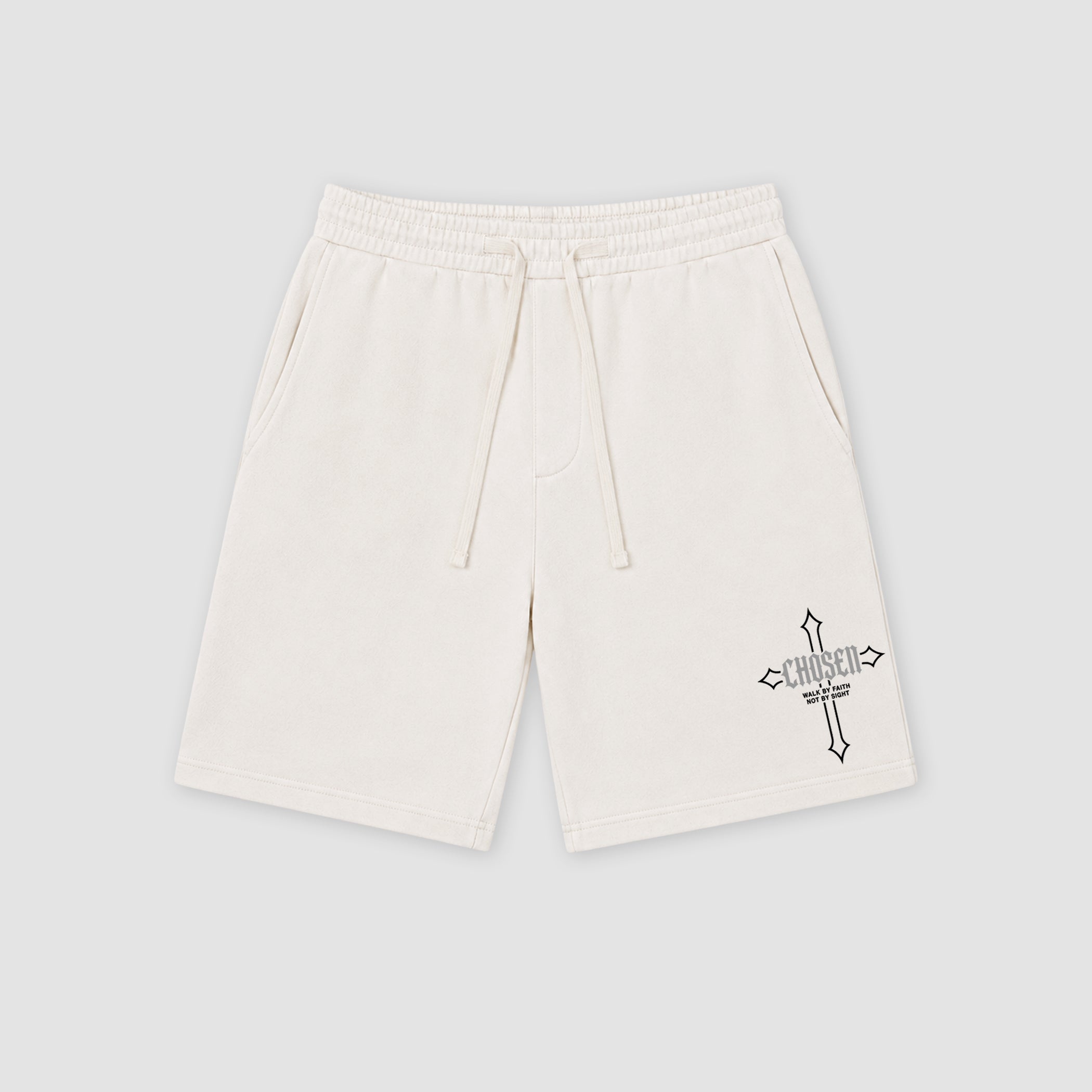 The Chosen Cross graphic fleece shorts deliver a relaxed streetwear look with premium fleece comfort and bold graphic details, designed to match the Air Jordan 8 Chrome and complete your sneaker rotation.