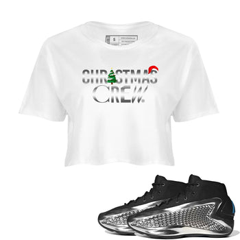 Adidas AE 1 Silver Metallic shirts to match jordans X mas gift Christmas Crew sneaker match tees AE 1 Silver Metallic match shoes to clothes SNRT Sneaker Tees unisex cotton White 1 crop tee