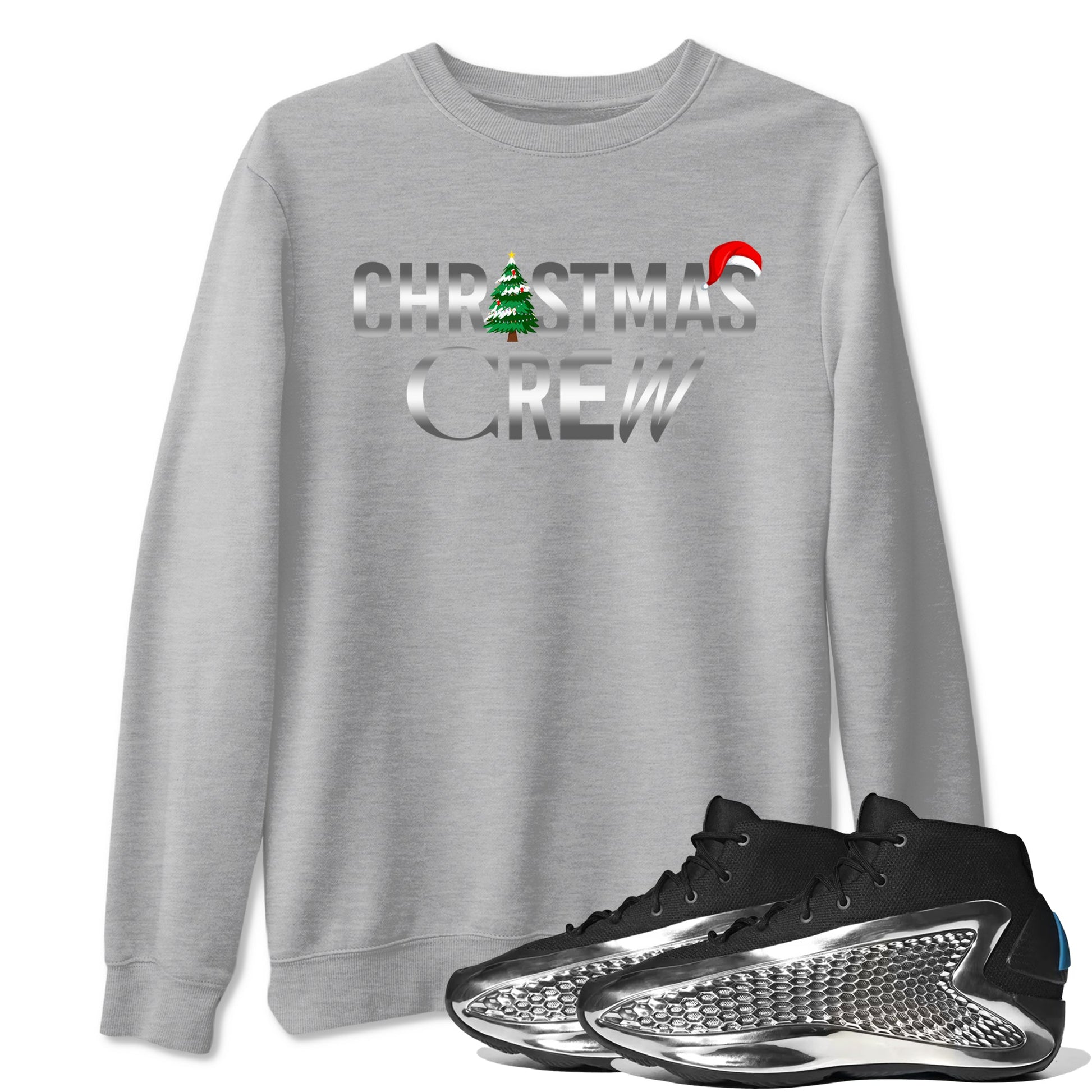 Adidas AE 1 Silver Metallic shirts to match jordans X mas gift Christmas Crew sneaker match tees AE 1 Silver Metallic match shoes to clothes SNRT Sneaker Tees unisex cotton Heather Grey 1 shirts