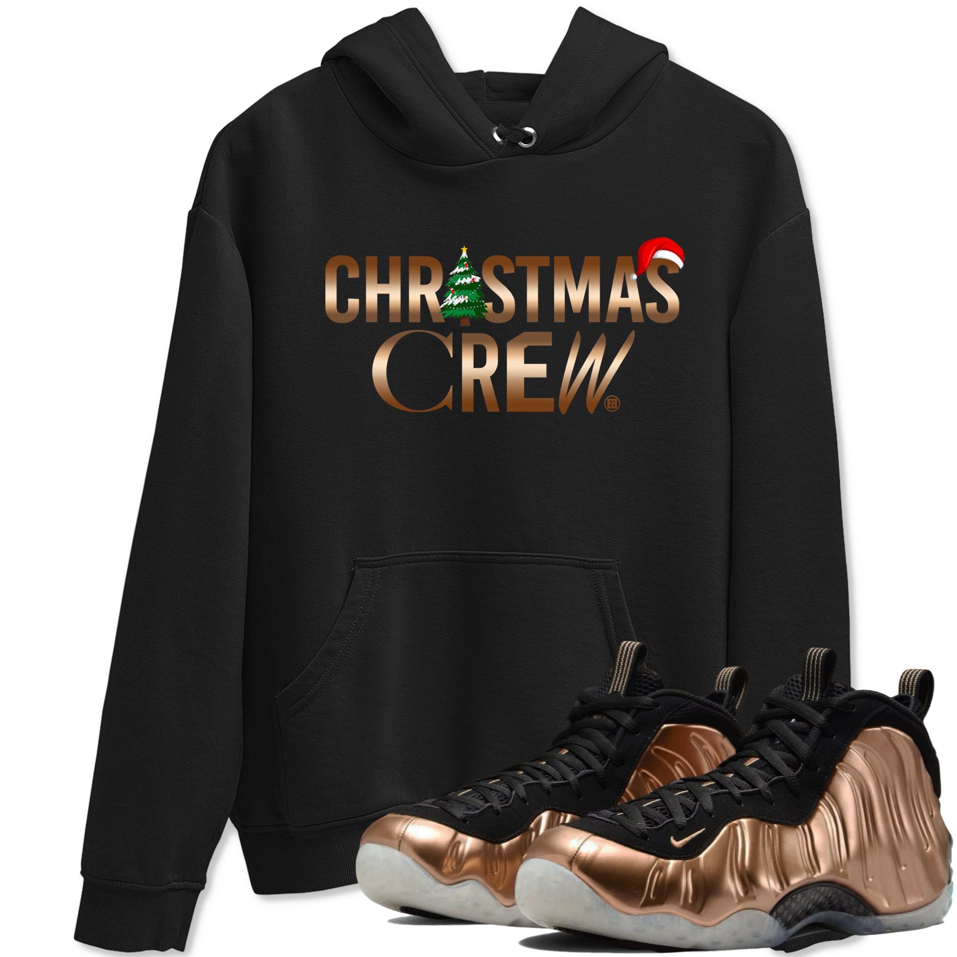 Foams One Metallic Copper shirts to match jordans Christmas Crew Christmas Holiday sneaker match tees Air Foamposite One Metallic Copper match shoes to clothes SNRT Sneaker Tees unisex cotton Black 1 shirts