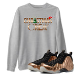 Foams One Metallic Copper shirts to match jordans Christmas Crew Christmas Holiday sneaker match tees Air Foamposite One Metallic Copper match shoes to clothes SNRT Sneaker Tees unisex cotton Heather Grey 1 shirts