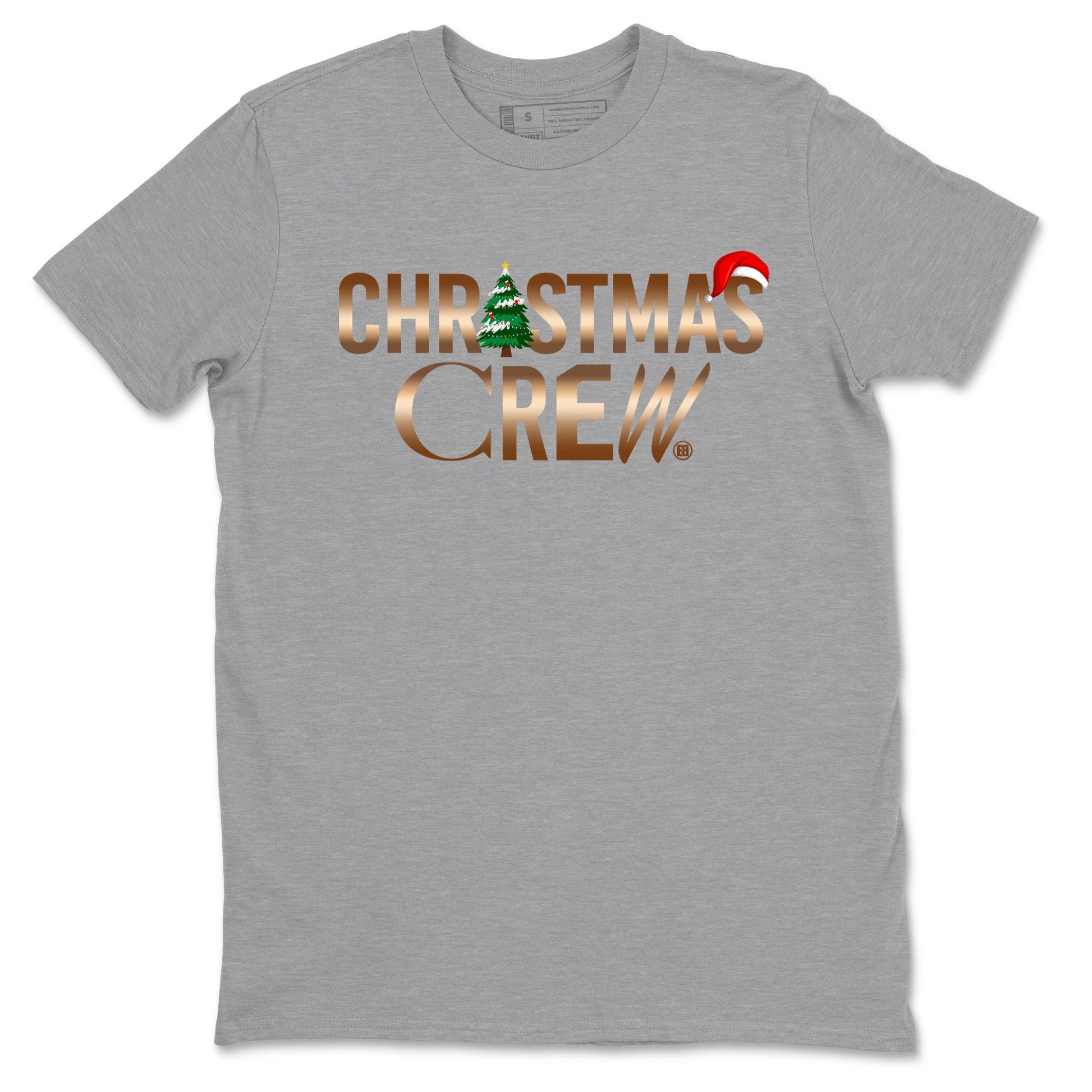 Foams One Metallic Copper shirts to match jordans Christmas Crew Christmas Holiday sneaker match tees Air Foamposite One Metallic Copper match shoes to clothes SNRT Sneaker Tees unisex cotton Heather Grey 2 shirts