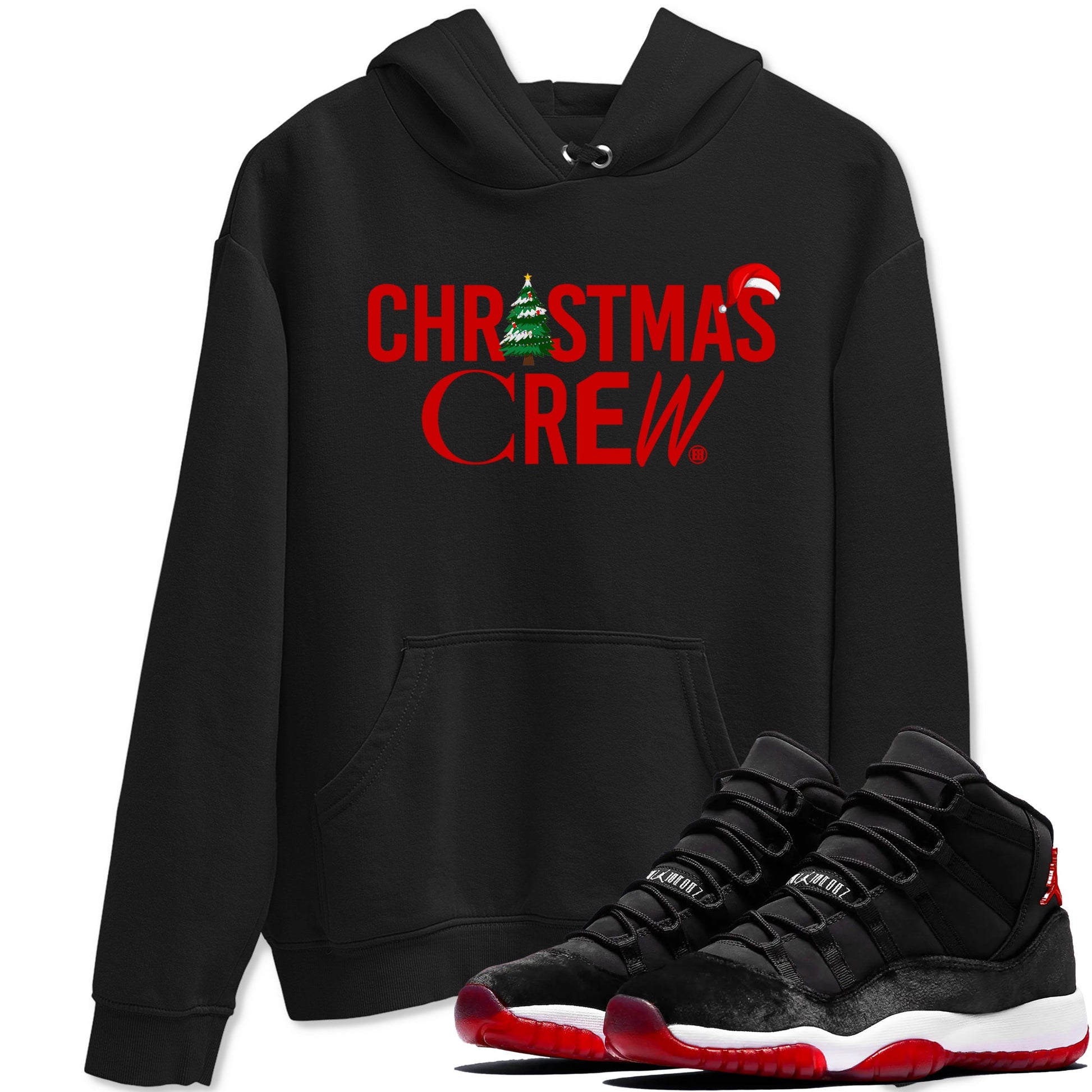 11s WMNS Bred Velvet t-shirts to match sneakers Holiday Christmas Crew sneaker match tees Air Jordan 11 Bred Velvet match shoes to clothes SNRT Sneaker Tees unisex cotton Black 1 shirts