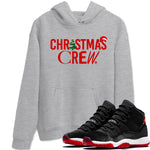 11s WMNS Bred Velvet t-shirts to match sneakers Holiday Christmas Crew sneaker match tees Air Jordan 11 Bred Velvet match shoes to clothes SNRT Sneaker Tees unisex cotton Heather Grey 1 shirts