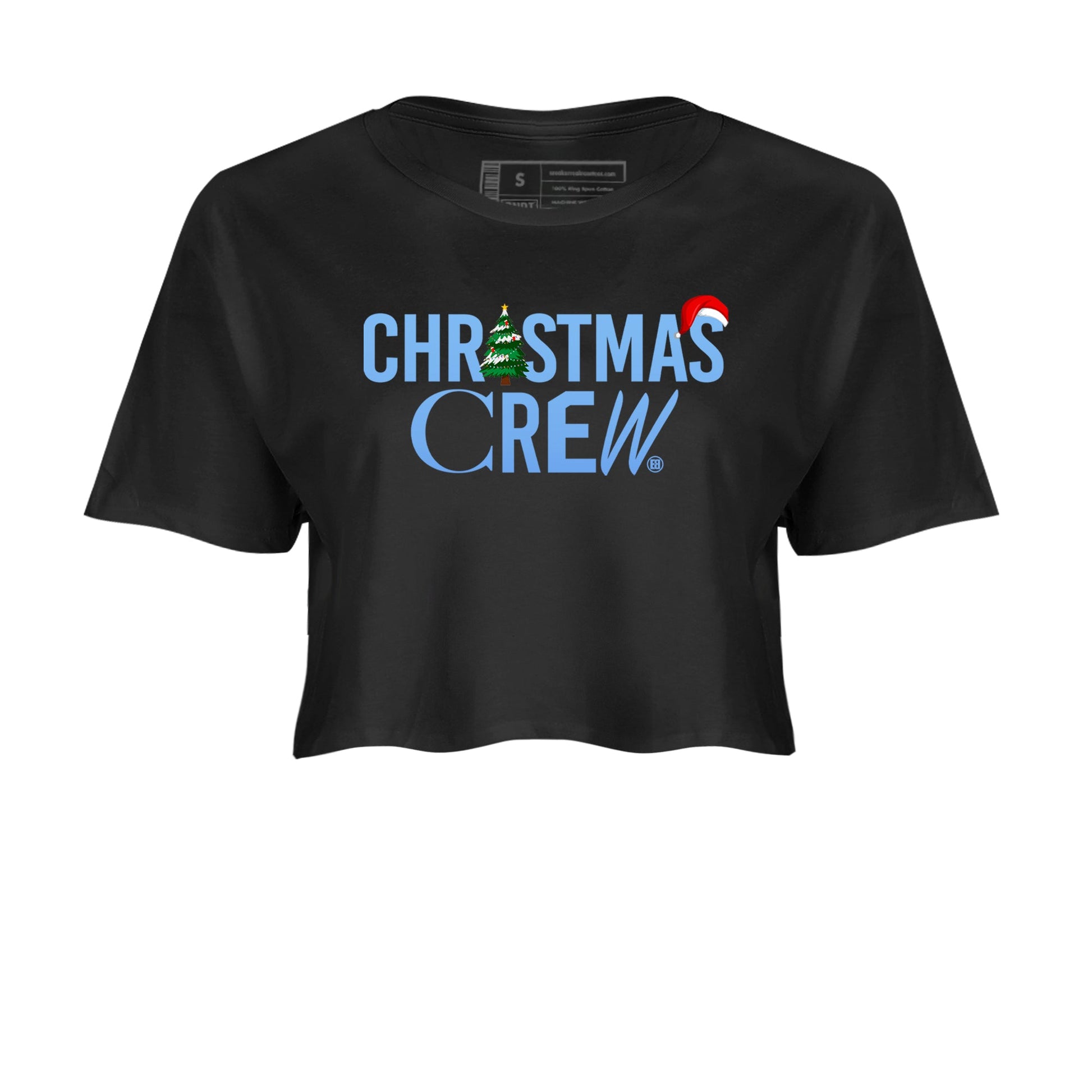 11s Legend Blue t-shirts to match sneakers Holiday Christmas Crew sneaker match tees Air Jordan 11 Retro Legend Blue match shoes to clothes SNRT Sneaker Tees unisex cotton Black 2 crop tee