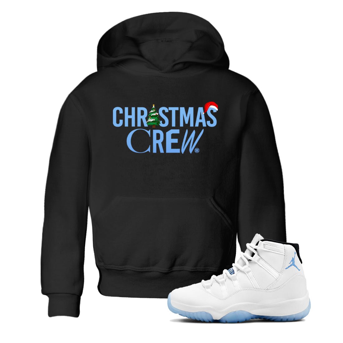 11s Legend Blue t-shirts to match sneakers Holiday Christmas Crew sneaker match tees Air Jordan 11 Retro Legend Blue match shoes to clothes SNRT Sneaker Tees Youth Baby Black 1 tee