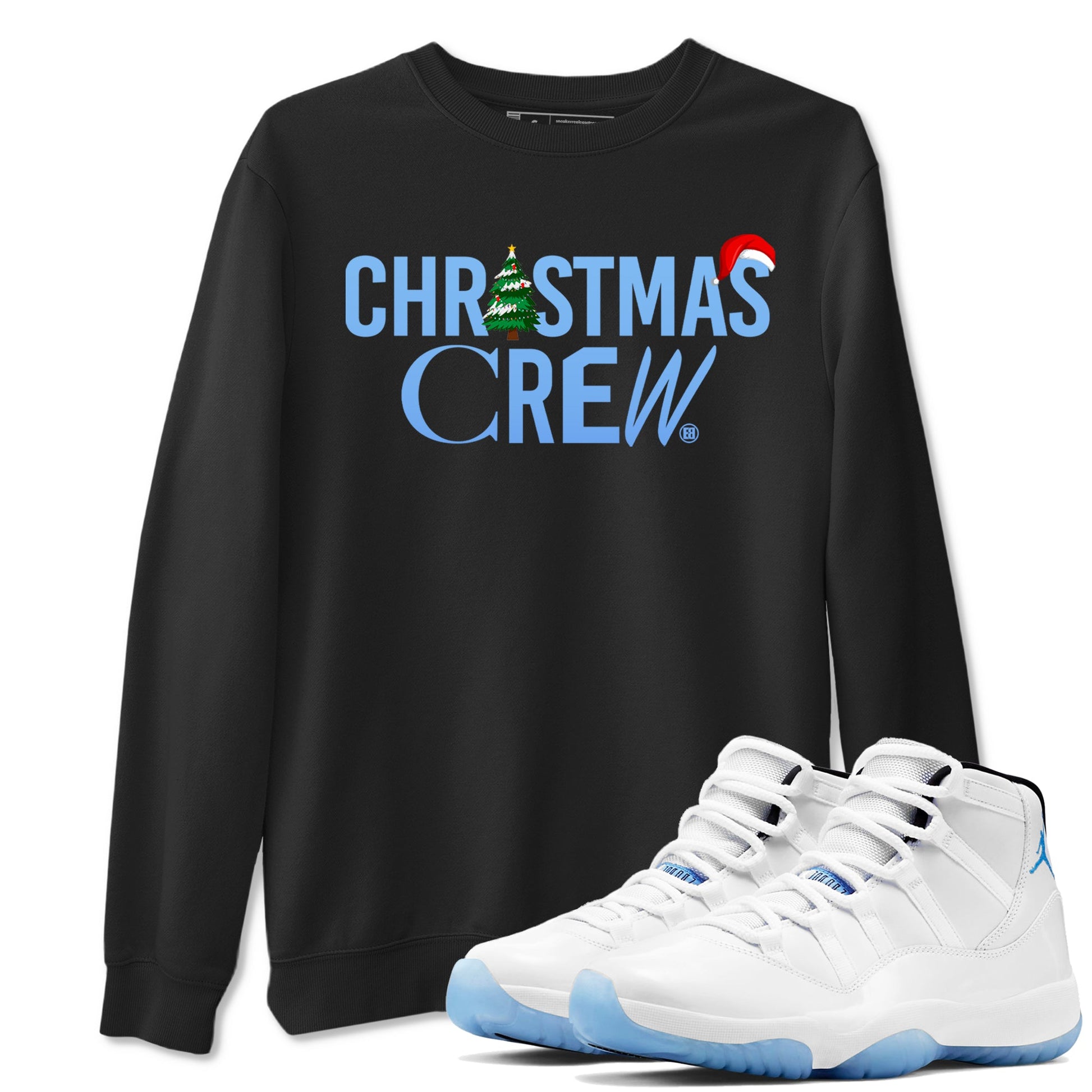 11s Legend Blue t-shirts to match sneakers Holiday Christmas Crew sneaker match tees Air Jordan 11 Retro Legend Blue match shoes to clothes SNRT Sneaker Tees unisex cotton Black 1 shirts