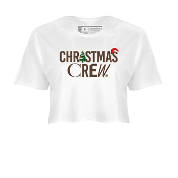 12s Baroque Brown t-shirts to match sneakers Holiday Christmas Crew sneaker match tees Air Jordan 12 Baroque Brown match shoes to clothes SNRT Sneaker Tees unisex cotton White 2 crop tee