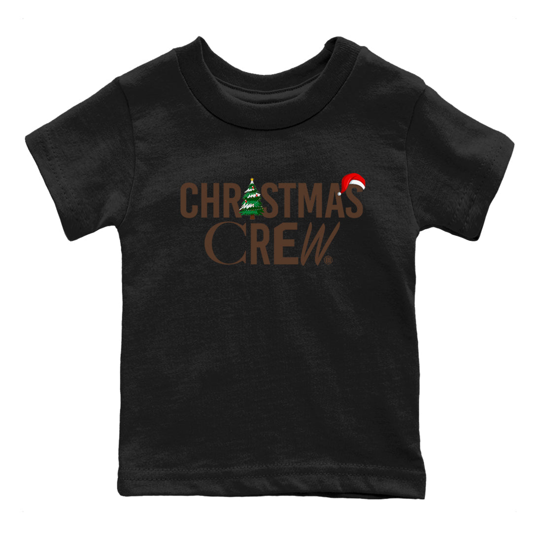 12s Baroque Brown t-shirts to match sneakers Holiday Christmas Crew sneaker match tees Air Jordan 12 Baroque Brown match shoes to clothes SNRT Sneaker Tees Youth Baby Black 2 tee