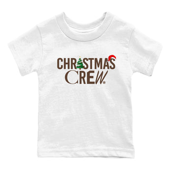 12s Baroque Brown t-shirts to match sneakers Holiday Christmas Crew sneaker match tees Air Jordan 12 Baroque Brown match shoes to clothes SNRT Sneaker Tees Youth Baby White 2 tee