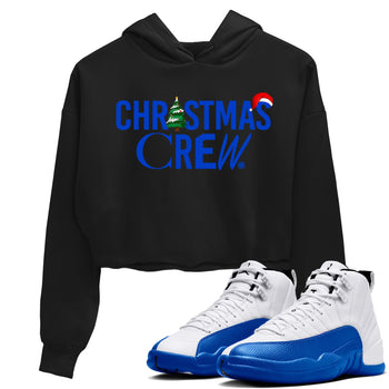 Air Jordan 12 Blueberry t-shirts to match sneakers Holiday Christmas Crew sneaker match tees 12s Blueberry match shoes to clothes SNRT Sneaker Tees unisex cotton Black 1 crop tee