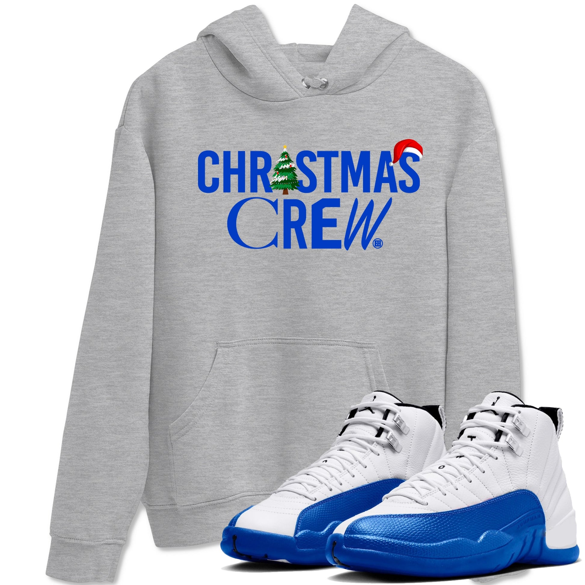 Air Jordan 12 Blueberry t-shirts to match sneakers Holiday Christmas Crew sneaker match tees 12s Blueberry match shoes to clothes SNRT Sneaker Tees unisex cotton Heather Grey 1 shirts