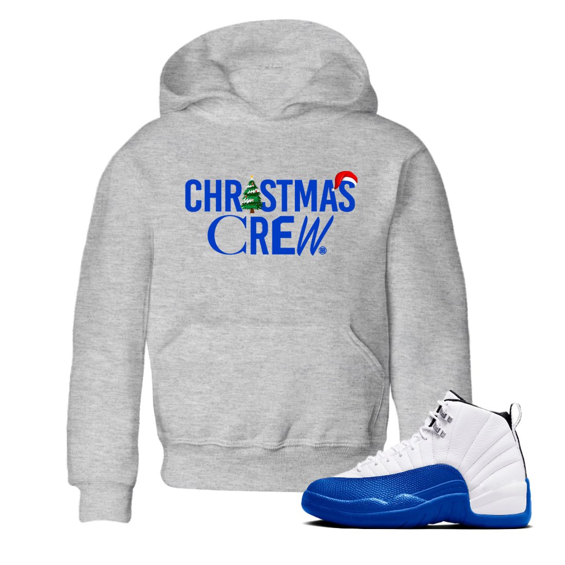 Air Jordan 12 Blueberry t-shirts to match sneakers Holiday Christmas Crew sneaker match tees 12s Blueberry match shoes to clothes SNRT Sneaker Tees Youth Baby Heather Grey 1 tee