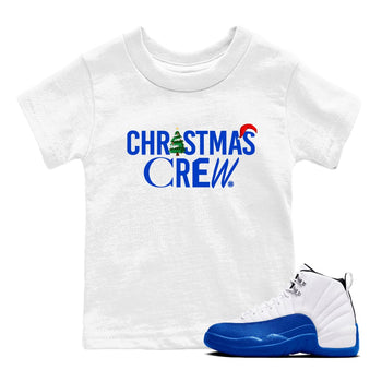 Air Jordan 12 Blueberry t-shirts to match sneakers Holiday Christmas Crew sneaker match tees 12s Blueberry match shoes to clothes SNRT Sneaker Tees Youth Baby White 1 tee