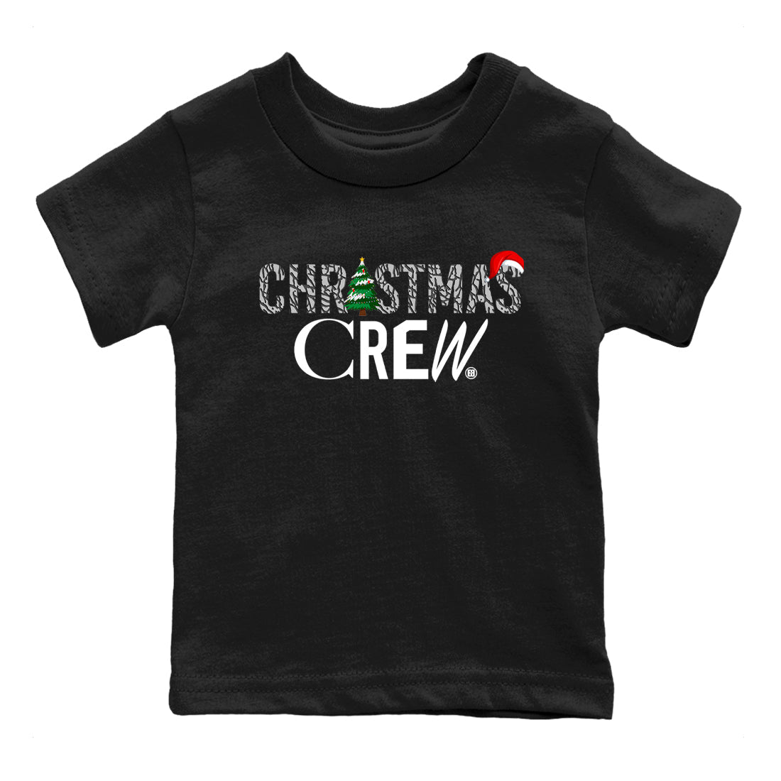 3s Black Cement t-shirts to match sneakers Holiday Christmas Crew sneaker match tees Jordan 3 Retro Black Cement match shoes to clothes SNRT Sneaker Tees Youth Baby Black 2 tee