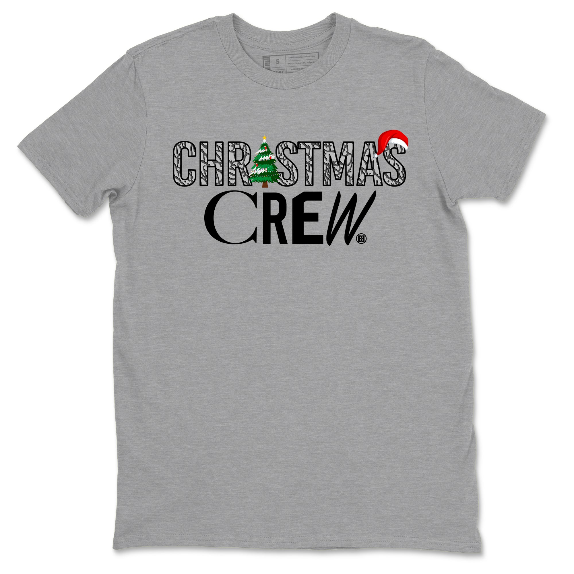 3s Black Cement t-shirts to match sneakers Holiday Christmas Crew sneaker match tees Jordan 3 Retro Black Cement match shoes to clothes SNRT Sneaker Tees unisex cotton Heather Grey 2 shirts
