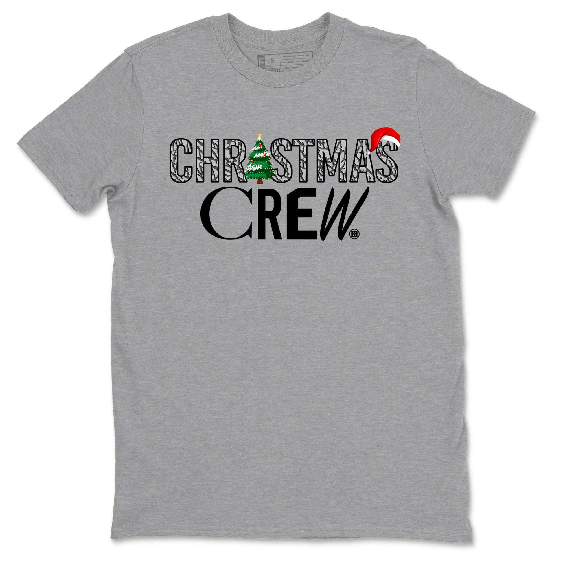 3s Black Cement t-shirts to match sneakers Holiday Christmas Crew sneaker match tees Jordan 3 Retro Black Cement match shoes to clothes SNRT Sneaker Tees unisex cotton Heather Grey 2 shirts