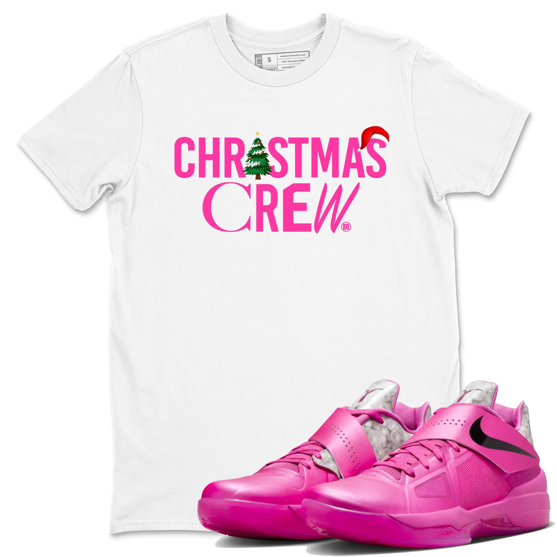 Nike KD 4 Retro Aunt Pearl shirts to match jordans Christmas Crew Holiday Christmas sneaker match tees Nike KD 4 Aunt Pearl match shoes to clothes SNRT Sneaker Tees unisex cotton White 1 shirts
