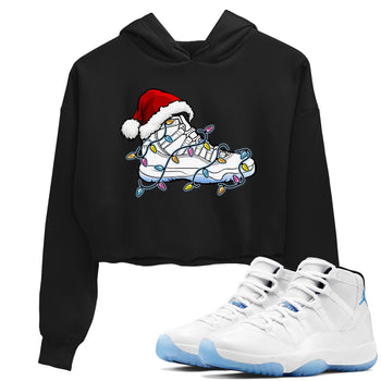 AJ11 Retro Legend Blue shirts to match jordans Christmas Light Sneaker best t shirts to wear with jordans 11s Legend Blue match shoes to clothes SNRT Sneaker Tees unisex cotton Black 1 crop tee