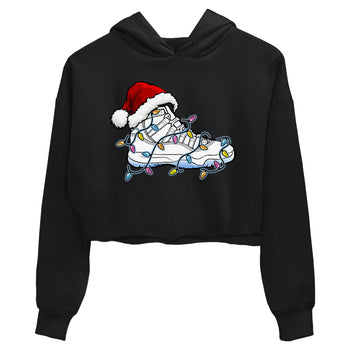 AJ11 Retro Legend Blue shirts to match jordans Christmas Light Sneaker best t shirts to wear with jordans 11s Legend Blue match shoes to clothes SNRT Sneaker Tees unisex cotton Black 2 crop tee