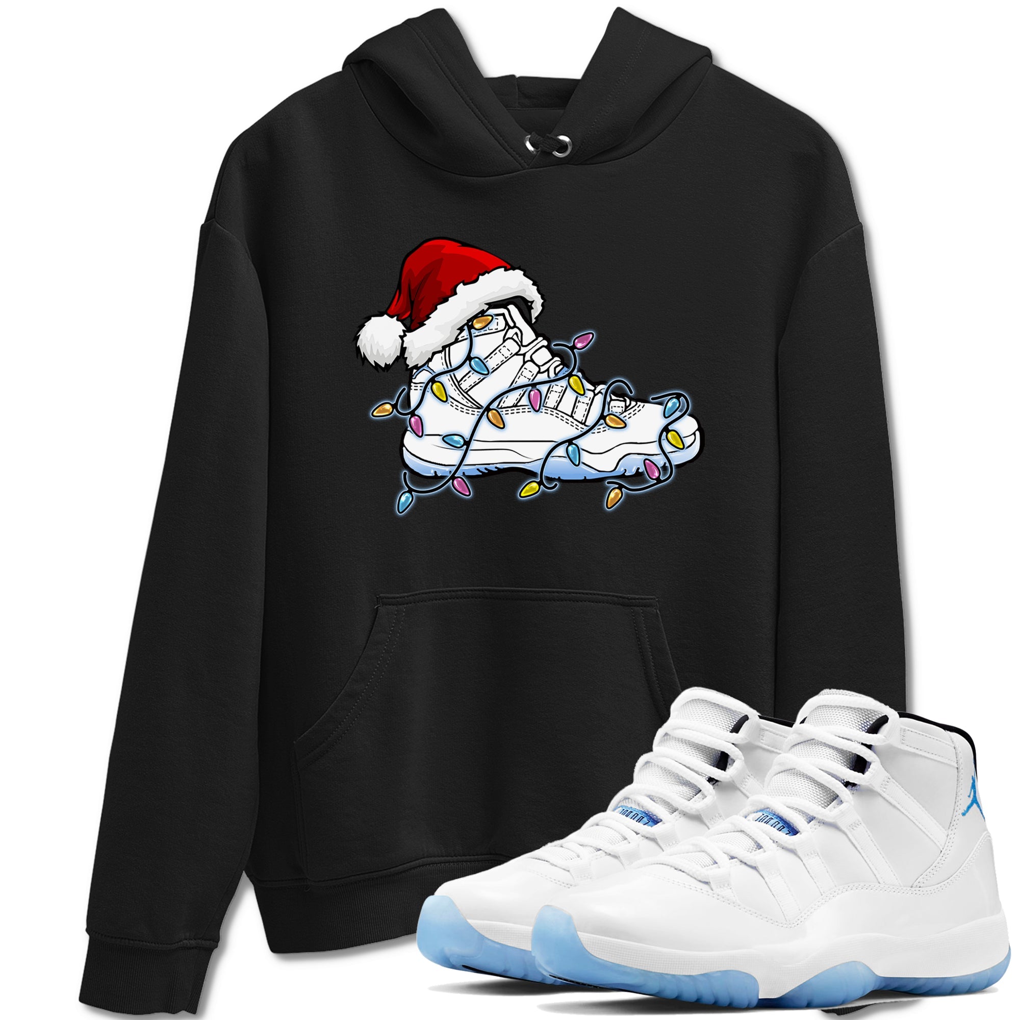 AJ11 Retro Legend Blue shirts to match jordans Christmas Light Sneaker best t shirts to wear with jordans 11s Legend Blue match shoes to clothes SNRT Sneaker Tees unisex cotton Black 1 shirts