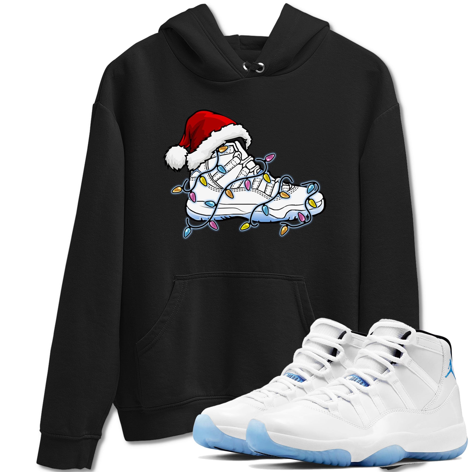 AJ11 Retro Legend Blue shirts to match jordans Christmas Light Sneaker best t shirts to wear with jordans 11s Legend Blue match shoes to clothes SNRT Sneaker Tees unisex cotton Black 1 shirts