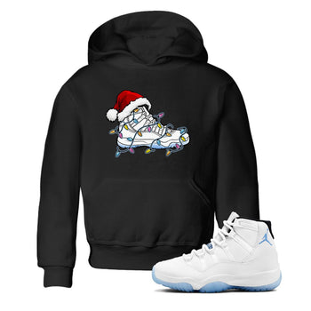 AJ11 Retro Legend Blue shirts to match jordans Christmas Light Sneaker best t shirts to wear with jordans 11s Legend Blue match shoes to clothes SNRT Sneaker Tees Youth Baby Black 1 tee