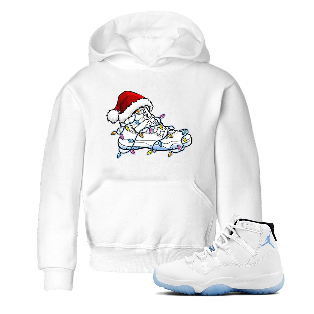 AJ11 Retro Legend Blue shirts to match jordans Christmas Light Sneaker best t shirts to wear with jordans 11s Legend Blue match shoes to clothes SNRT Sneaker Tees Youth Baby White 1 tee